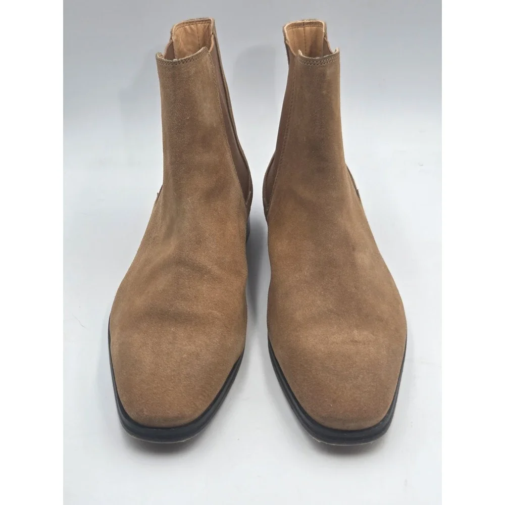 Express Chelsea Boots Mens 10 Brown Suede Leather Slip On Ankle Boots EUC